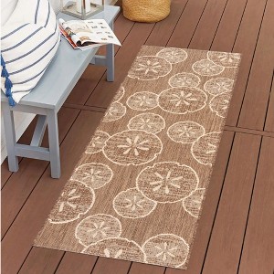 Disney Mickey Mouse Sand Dollar Coastal Casual Flatweave Indoor Outdoor Area Rug - 1 of 4