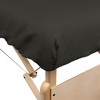 Royal Massage Deluxe Flannel 3pc Sheet Set - Face Cover, Fitted and Flat Sheet - Black - 4 of 4