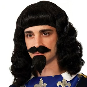 Forum Novelties Musketeer Wig, Moustache, Goatee Costume Accessory Adult Men - 1 of 3