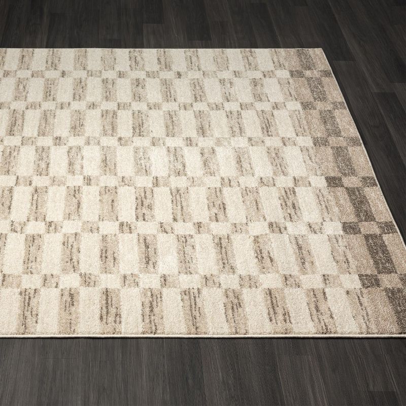 Luxe Weavers Checkered Geometric Area Rug, Indoor Carpet, 4 of 11