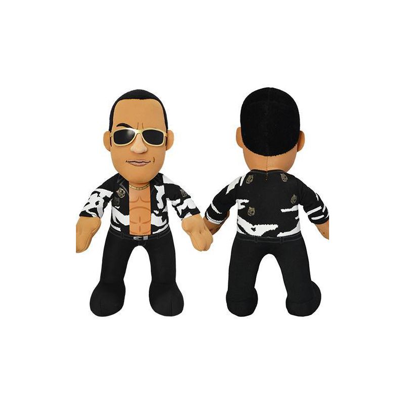Bleacher Creatures WWE &#39;The Rock&#39; Retro with Shades 10&#34; Plush Figure, 4 of 5