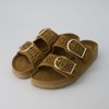 CUSHIONAIRE Cashew Slip On Suede Womens Sandals - Braided Double-Strap Design with Adjustable Big Buckle Sandals for Women - 4 of 4