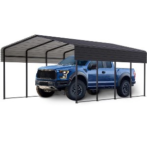 Metal Carports Heavy Duty, Covered Carport Kits, Car Garage with Galvanized Steel Roof & Anchor Rods - 1 of 4