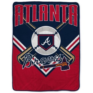 MLB Atlanta Braves On Deck Ultra Cozy Blanket - 1 of 3