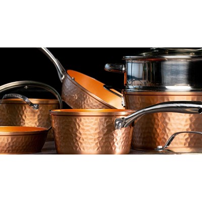 Gotham Steel 9.5" Copper Nonstick Fry Pan with Lid