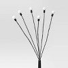 3pk Frosted Globe Spray Battery LED Outdoor Light Stakes Black/White - Threshold™ - 4 of 4