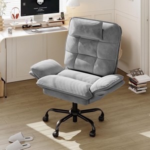 Bestier Big and Tall Executive Office Chair with Flip-Up Arms, Adjustable Height, Reclining Office Chair with Headrest & Side Pockets - 1 of 4
