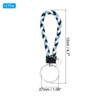Unique Bargains Braided PU Leather Wallet Keychain with Stainless Steel Key Ring 2 Pcs - 2 of 3