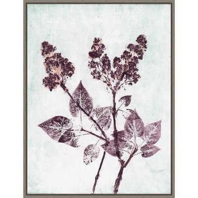 Amanti Art Lilac 1 Aqua Plum by Pernille Folcarelli Canvas Wall Art Print Framed 18 x 24-in.