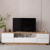 YOOCOZZ TV stand for TVs up to 80'' with Multi-Functional Storage and Door Rebound Device - 3 of 4