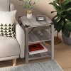 Taylor & Logan Willard Wood 3 Tier Modern Farmhouse End Table Gray: 1 Year Limited Warranty, 22" High, 75 lbs Capacity - 4 of 4