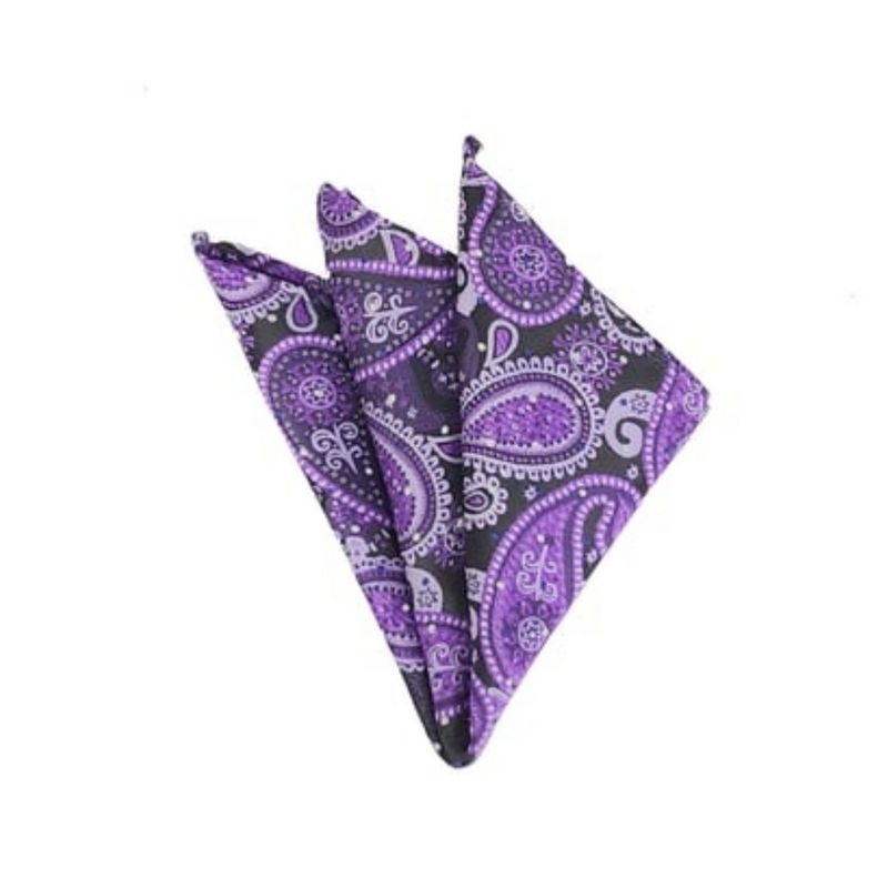TheDapperTie - Men's Paisley Woven 10 Inch x 10 Inch Pocket Squares Handkerchief, 1 of 2