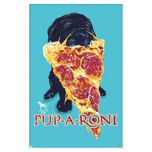 Trends International Jim Baldwin - Pup-a-roni Framed Wall Poster Prints - 1 of 4