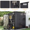 Aoxun Outdoor Storage Shed, Metal Shed with Triple Doors for Backyard, Patio, Lawn - 4 of 4