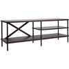 Bruno Industrial Media Stand - MED5001 - Walnut/Black - Safavieh - 4 of 4