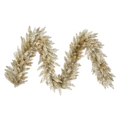 Vickerman 9' Champagne Artificial Christmas Garland, Unlit