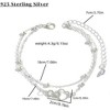 925 Sterling Silver Ankle Bracelets for Women Dainty 14K Gold Plated Anklets Set Waterproof Ankle Chain - 2 of 4