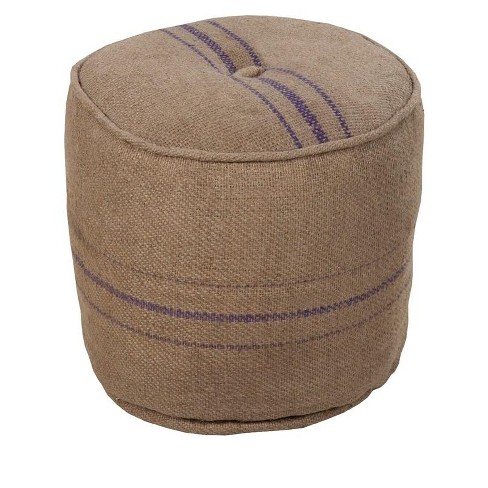 Mark & Day Lasberg 17"H x 18"W x 18"D Natural Fiber Tan Pouf - image 1 of 2