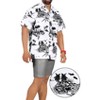 LA LEELA Mens Hawaiian Shirts Short Sleeve Button Down Shirt Men's Hawaii Shirts Boho Vacation Casual Summer Beach Shirts for Men Funny - 2 of 4