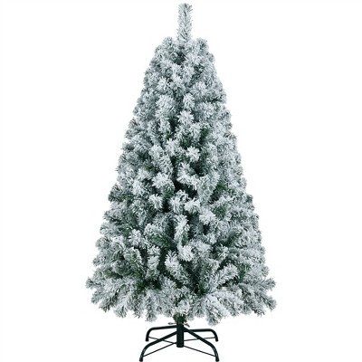 Yaheetech 4.5Ft/6Ft/7.5Ft/9Ft Frosted Artificial Christmas Tree with Foldable Stand