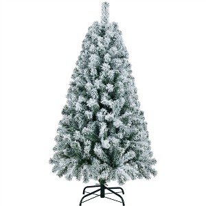 Yaheetech 4.5Ft/6Ft/7.5Ft/9Ft Frosted Artificial Christmas Tree with Foldable Stand - 1 of 4