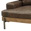 41" Silchester Chair Oak/Distress Chocolate Leather with RF Side Pocket - Acme Furniture - 3 of 4