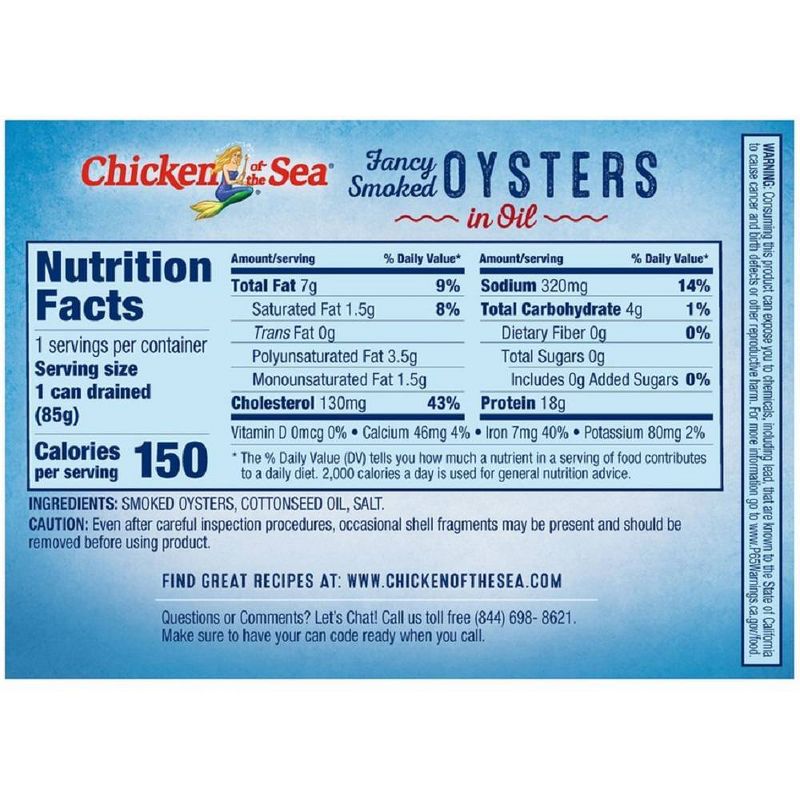 Chicken of the Sea Fancy Smoked Oysters - 3.75oz, 4 of 6