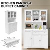 67.9" Tall Kitchen Pantry Cabinet, Freestanding Cupboard Storage Cabinet with Drawer, Kitchen Hutch Cabinet with Microwave Stand, Coffee Bar Cabinet - 4 of 4