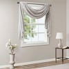 Diamond Pattern Tassel Trim Draping Window Valance, Lightweight Fabric Soft Sheer Valance for Elegant Decor Style - 4 of 4