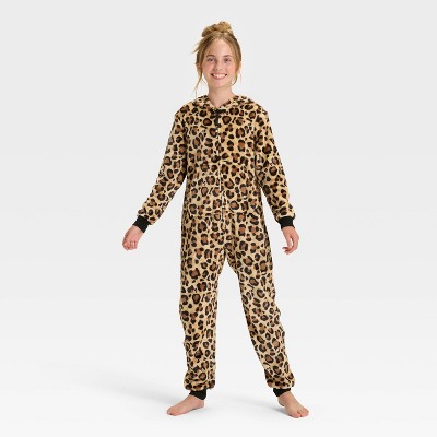 Girls' Leopard Union Suit - Cat & Jack™ Brown
