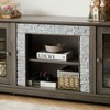 Resenkos 58-Inch Modern TV Stand, 2-Door Faux Stone Media Console & Entertainment Center for Living Room, - 2 of 4