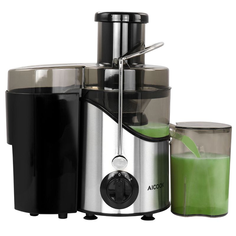 AICOOK Centrifugal Self Cleaning Juicer and Juice Extractor in Silver, 1 of 11