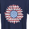 Women's - Instant Message - Daisy Usa Flag Short Sleeve Graphic T-Shirt - 2 of 4