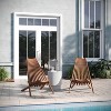 Emma and Oliver Duhram Folding Chair for Indoor/Outdoor Use with Acacia Wood Low Profile Lounge Construction Ideal for Sunroom, Backyard, or Patio - 3 of 4