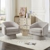 GustoWave Swivel Accent Chair with Armrest, Mid Century 360 Degree Swivel Barrel Chair , Chenille Double-layer Cushion - 4 of 4