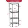 MOEPISY Home Gym Storage Rack with Wheels, Yoga Mat Storage Organizer, Space Saving 4-Tier Weight Rack Black - 3 of 4