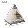 Outdoor Wicker Canopy Daybed,Patio Sunbed with Cushion And Triangle Tent Frame,All Weather Wicker Swimming Pool Daybed-Cuddlewood - 4 of 4