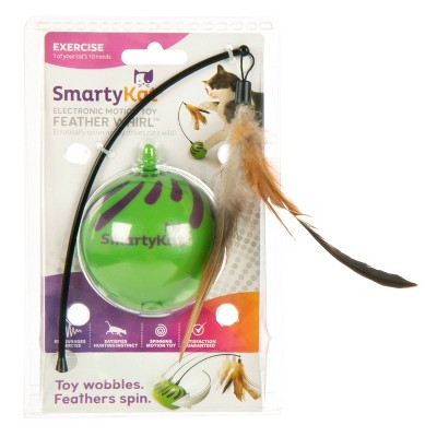 SmartyKat Feather Whirl Electronic Motion Ball Cat Toy