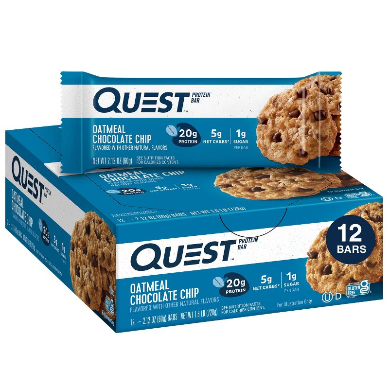 Quest Nutrition Protein Bar - Oatmeal Chocolate Chip, 1 of 11