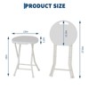 Folding Stool Chair with Handle, Portable Heavy Duty Round Foldable Stool, Non-Slip Feet, 600Lbs Capacity, 18 Inch Foldable Stool for Dorm, Kitchen - 4 of 4