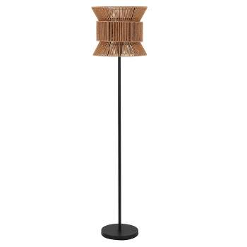 Boyer Floor Lamp - Natural/Black - Safavieh.