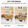 Mayeerty Lift Tabletop Coffee Tables for Living Room with Storage Shelf and Hidden Compartment - 4 of 4