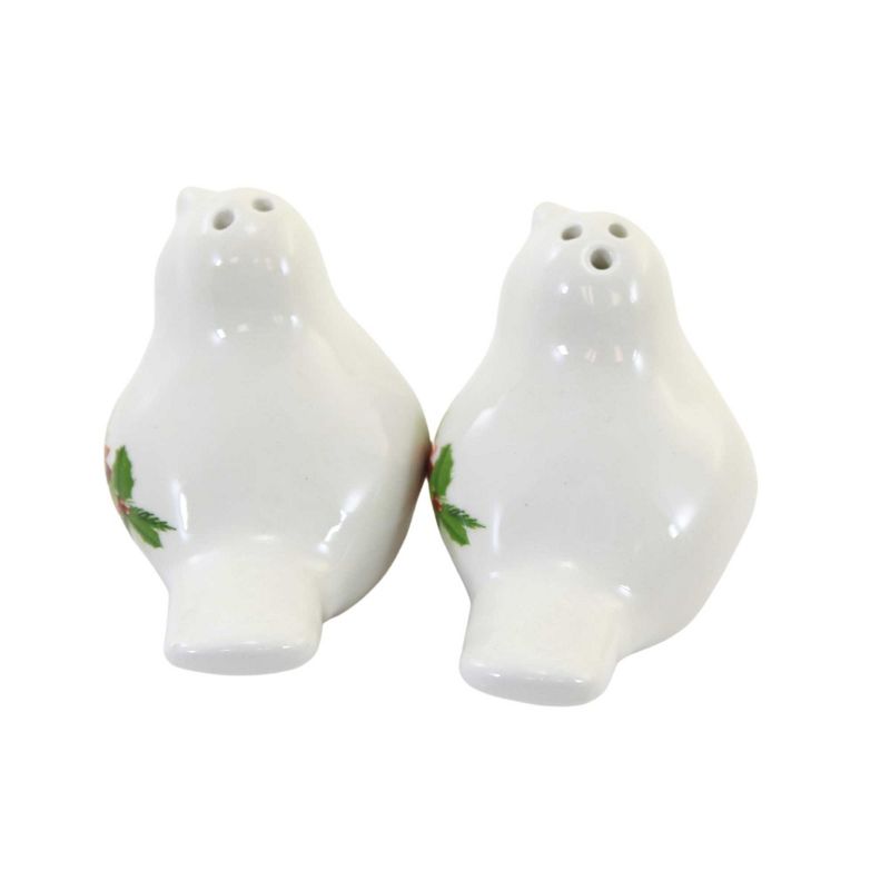 2.25 In Dove Salt And Pepper Set Christmas Birds Poinsettia Salt And Pepper Shakers, 3 of 4