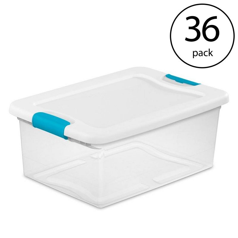 Sterilite Multipurpose Plastic Stackable Storage Box Container with Latching Lid for Home or Office Organization, 3 of 8