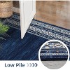 Modern 8'x10' Washable Area Rugs  Geometric Rugs for Living Room Bedroom Boys,Ultra Thin Non Slip Modern Large Accent Carpet Blue - 4 of 4