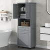 NicBex Modern Matte Finish Bathroom Storage Cabinet with 1 Door,1 Drawer,1 OpenShelf&Tilt-Out Laundry Hamper,Freestanding Cabinet for Bathroom - 2 of 4