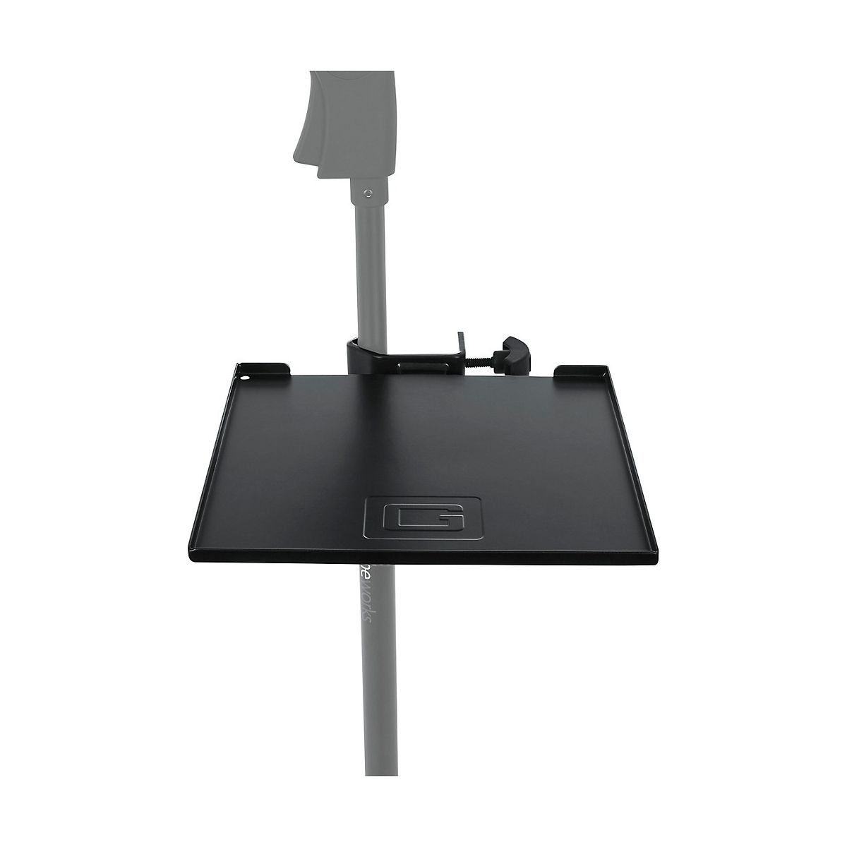 Gator GFW-SHELF0909 Gator Frameworks small microphone stand clamp-on utility shelf, capacity up to 10lbs. - thumbnail 3