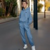 Dalix Butterfly Embroidery Midweight Fleece Sweatsuit Set Hoodie Jogger Soft Fleece Relaxed Fit Lounge Womens - 3 of 4