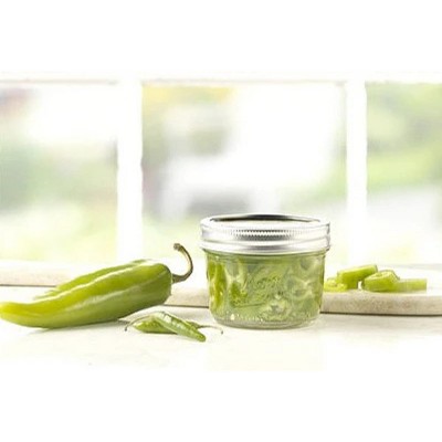 Kerr 8oz Clear Glass Wide Mouth Canning Jars Set