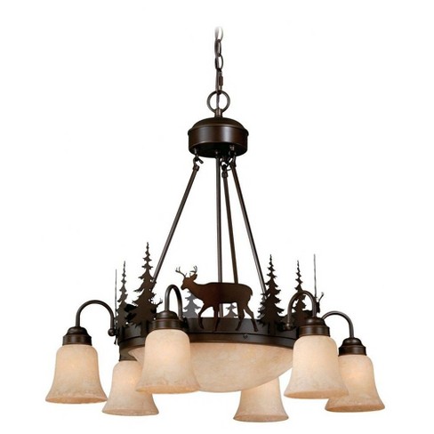 Vaxcel Bryce 9 - Light Chandelier in  Burnished Bronze - image 1 of 4